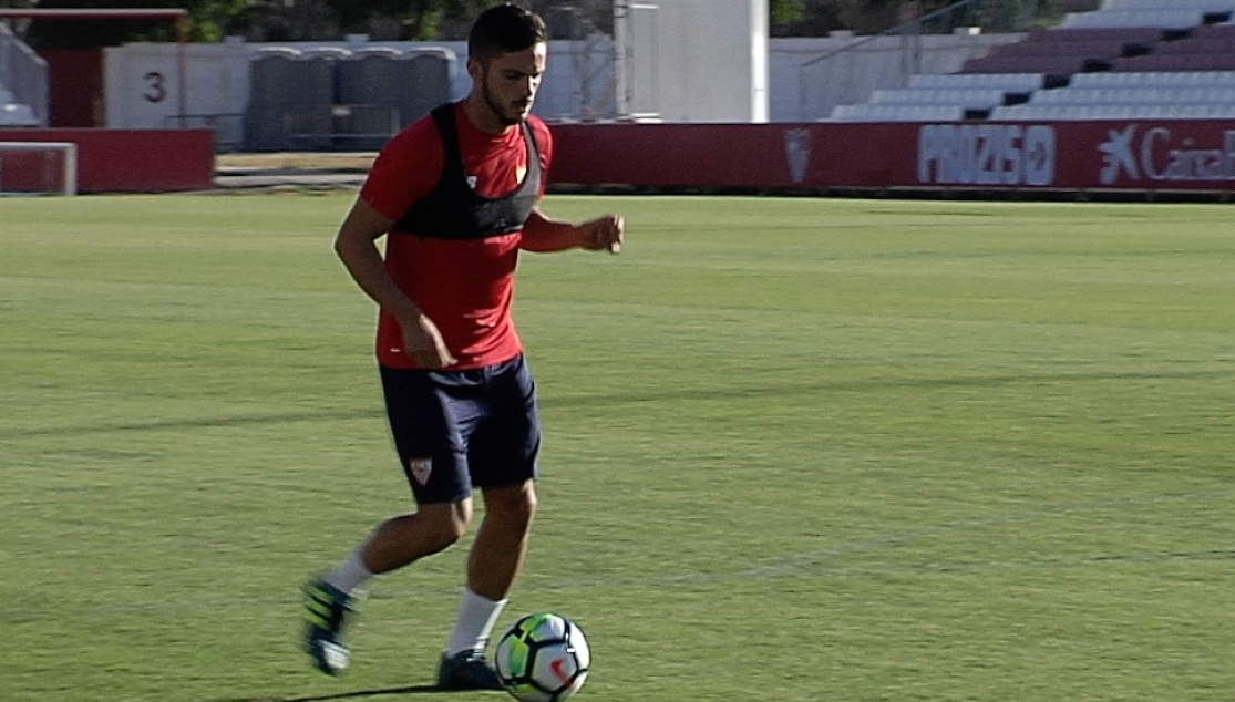 Sarabia entrena en la ciudad deportiva