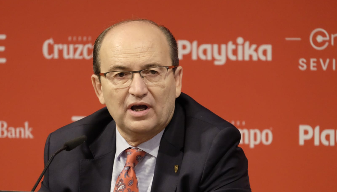 José Castro en la presentación de Lopetegui