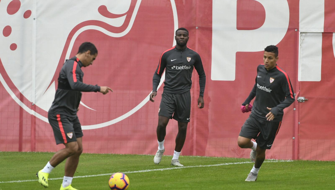 Entrenamiento del Sevilla FC