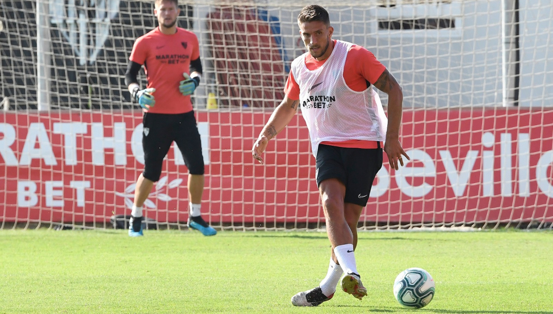 Carriço en el entrenamiento 