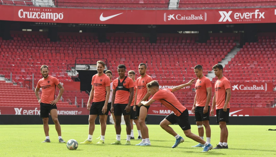 El Sevilla se ha entrenado en el Ramón Sánchez-Pizjuán