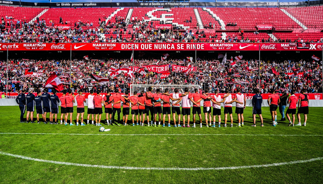 Entrenamiento del Sevilla FC previo al derbi