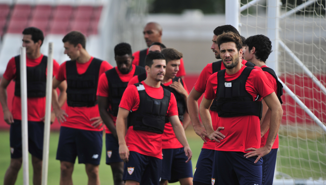 Entrenamiento del Sevilla FC