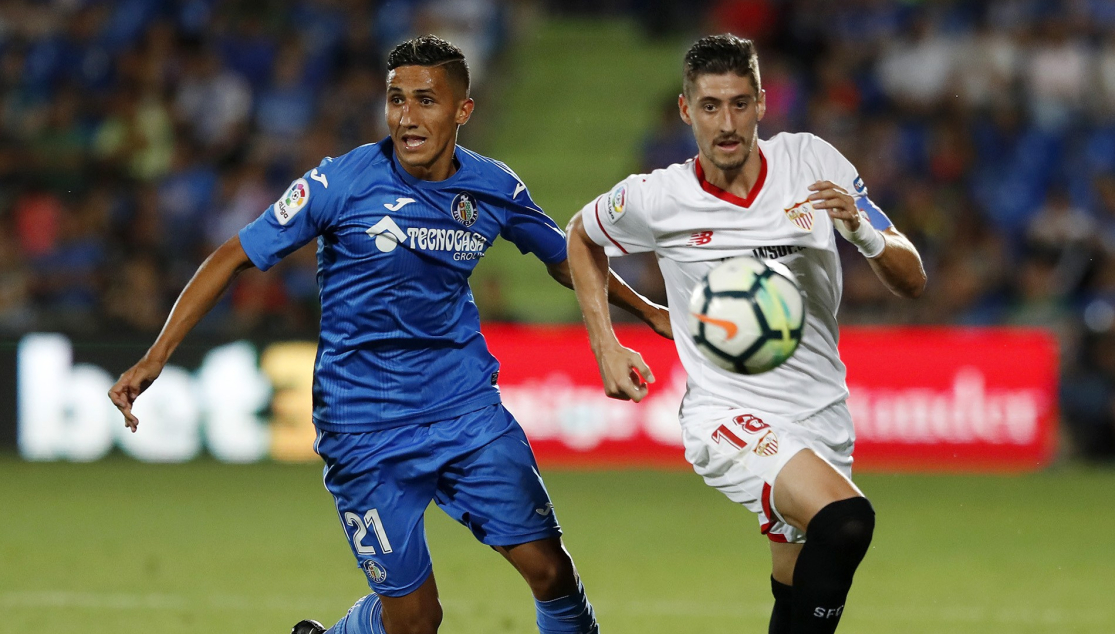 Sergio Escudero, en el Getafe-Sevilla FC