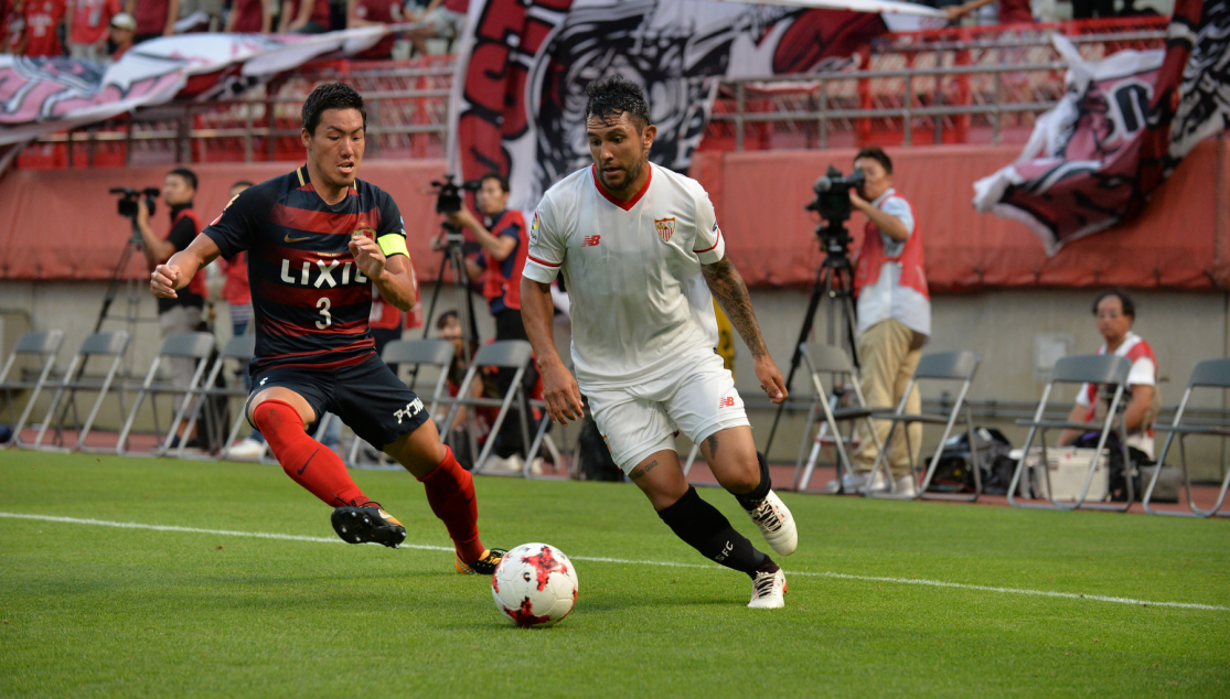 Montoya en el partido ante el Kashima Antlers