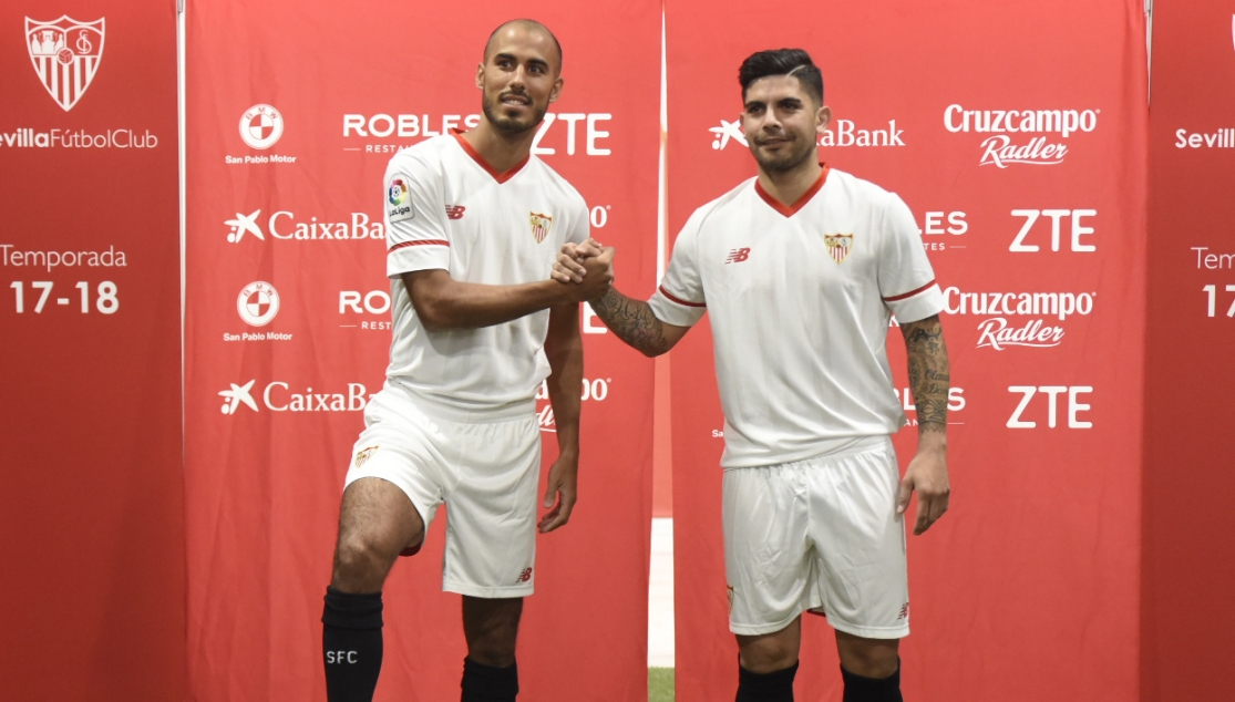 Pizarro y Banega en su presentación