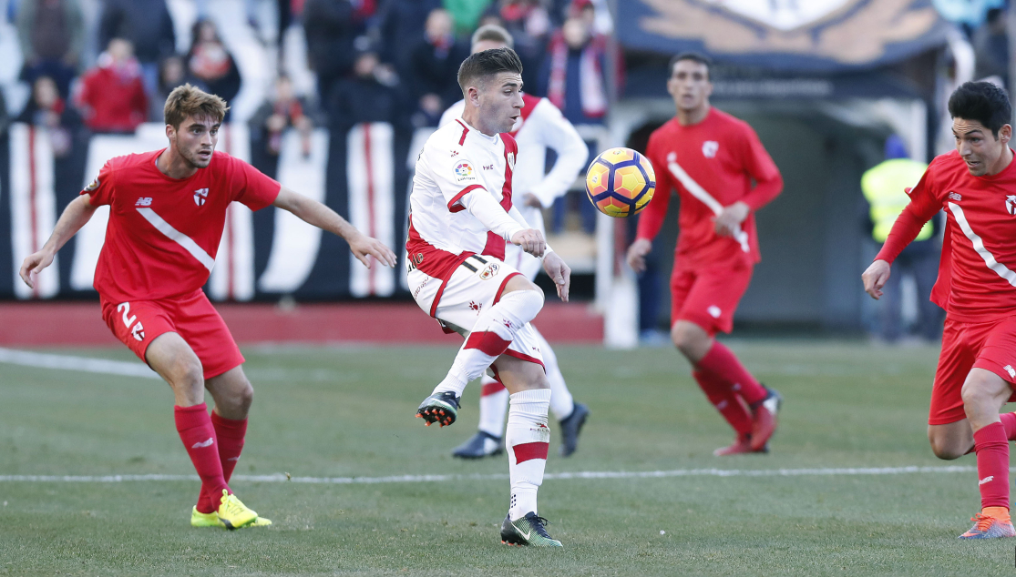 David Carmona y Borja Lasso del Sevilla Atlético ante el Rayo