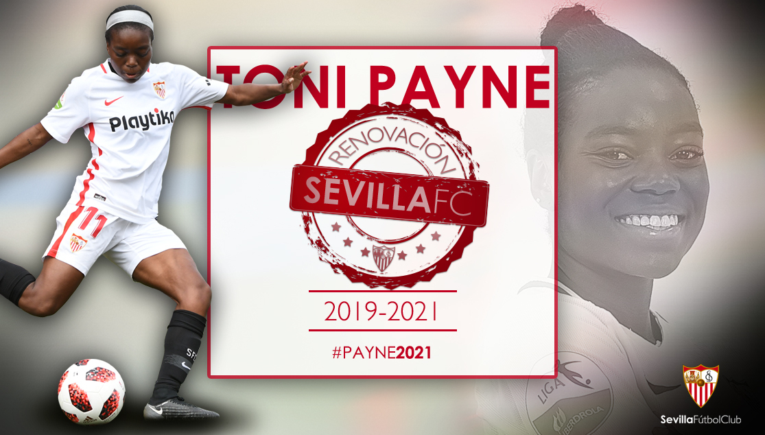 Toni Payne renueva por dos temporadas en el Sevilla FC y cumplirá tres temporadas en el conjunto de la Liga Iberdrola