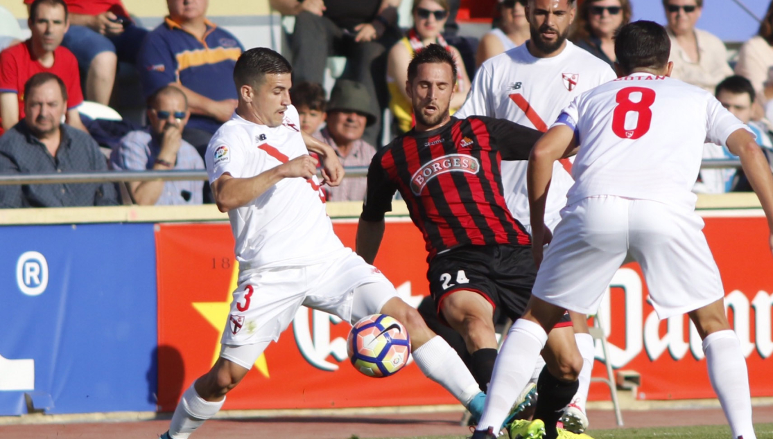 Matos del Sevilla Atlético ante el Reus