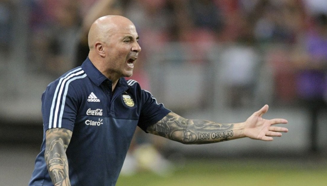 Jorge Sampaoli,  con la selección de Argentina