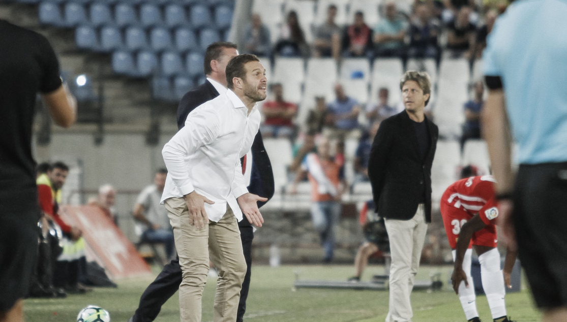 Tevenet en el encuentro ante el Almería