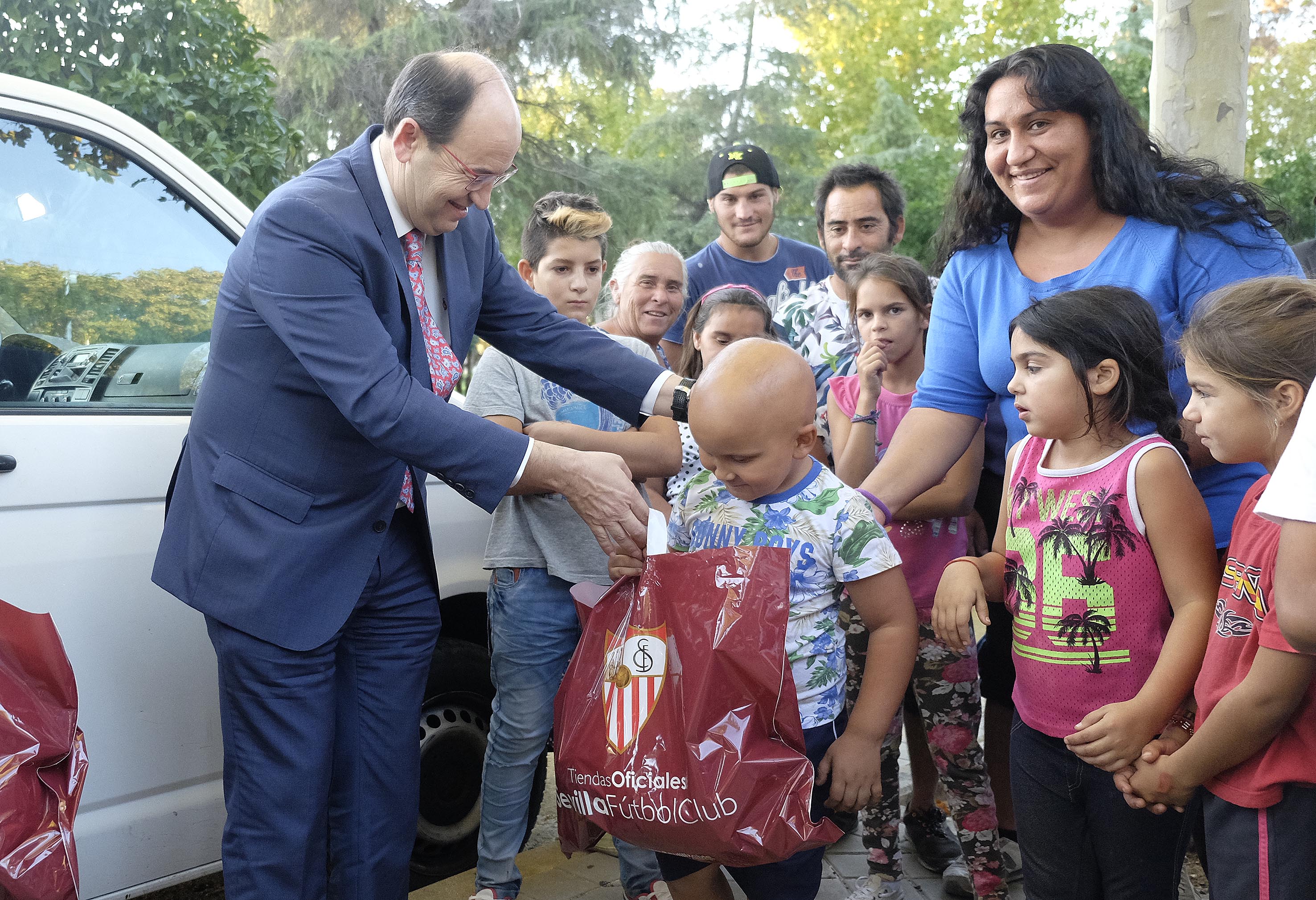 El presidente José Castro en la visita a El Vacie