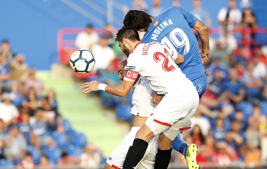 Imagen del partido ante el Getafe CF