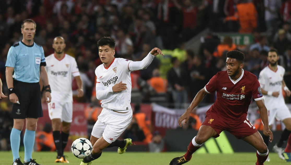 Correa en el Liverpool-Sevilla FC 