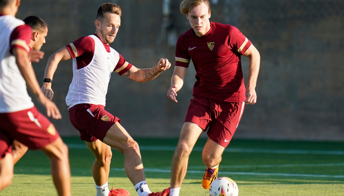 Imagen del entrenamiento del Sevilla FC