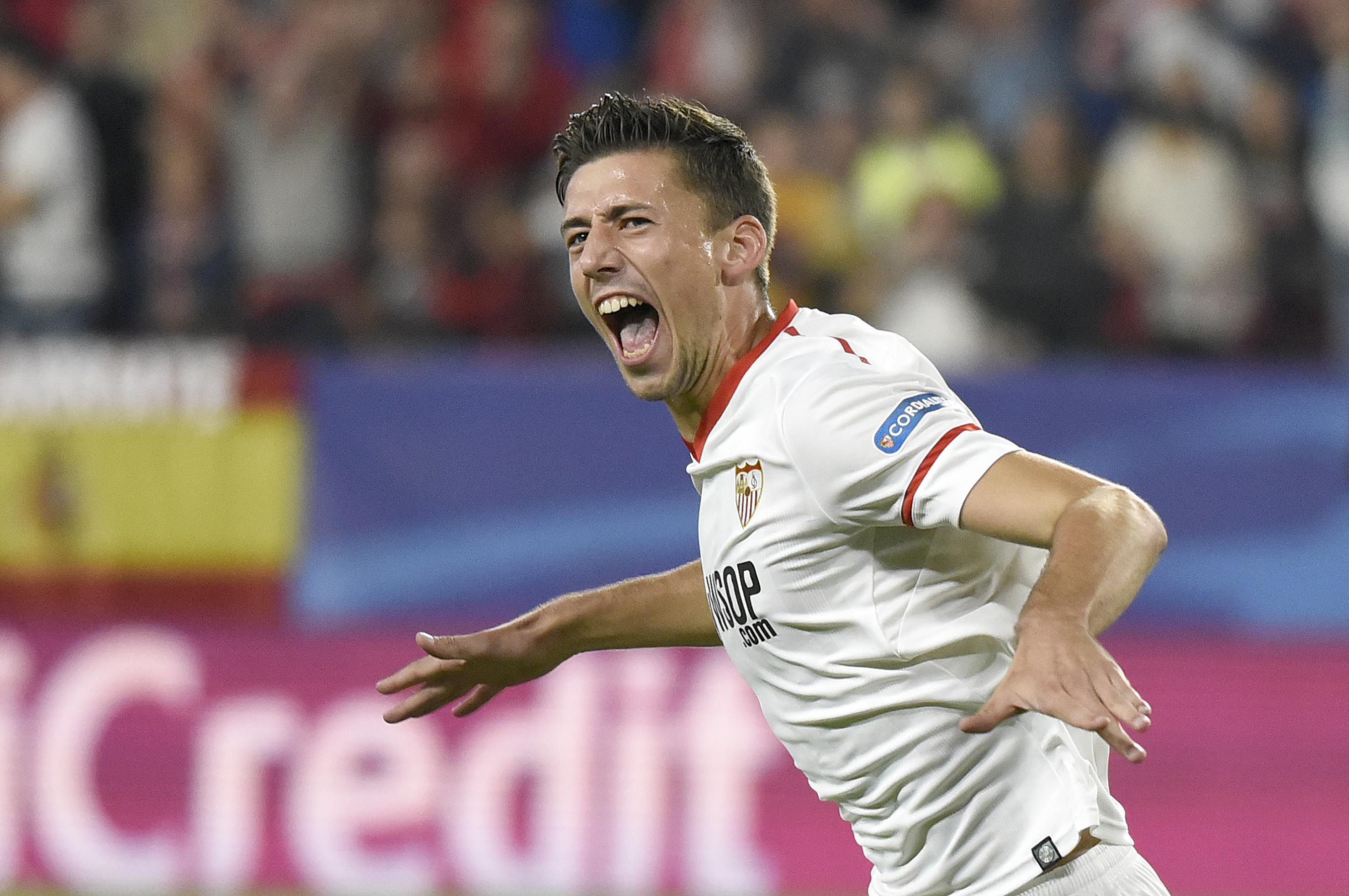 Lenglet en el partido ante el Spartak 