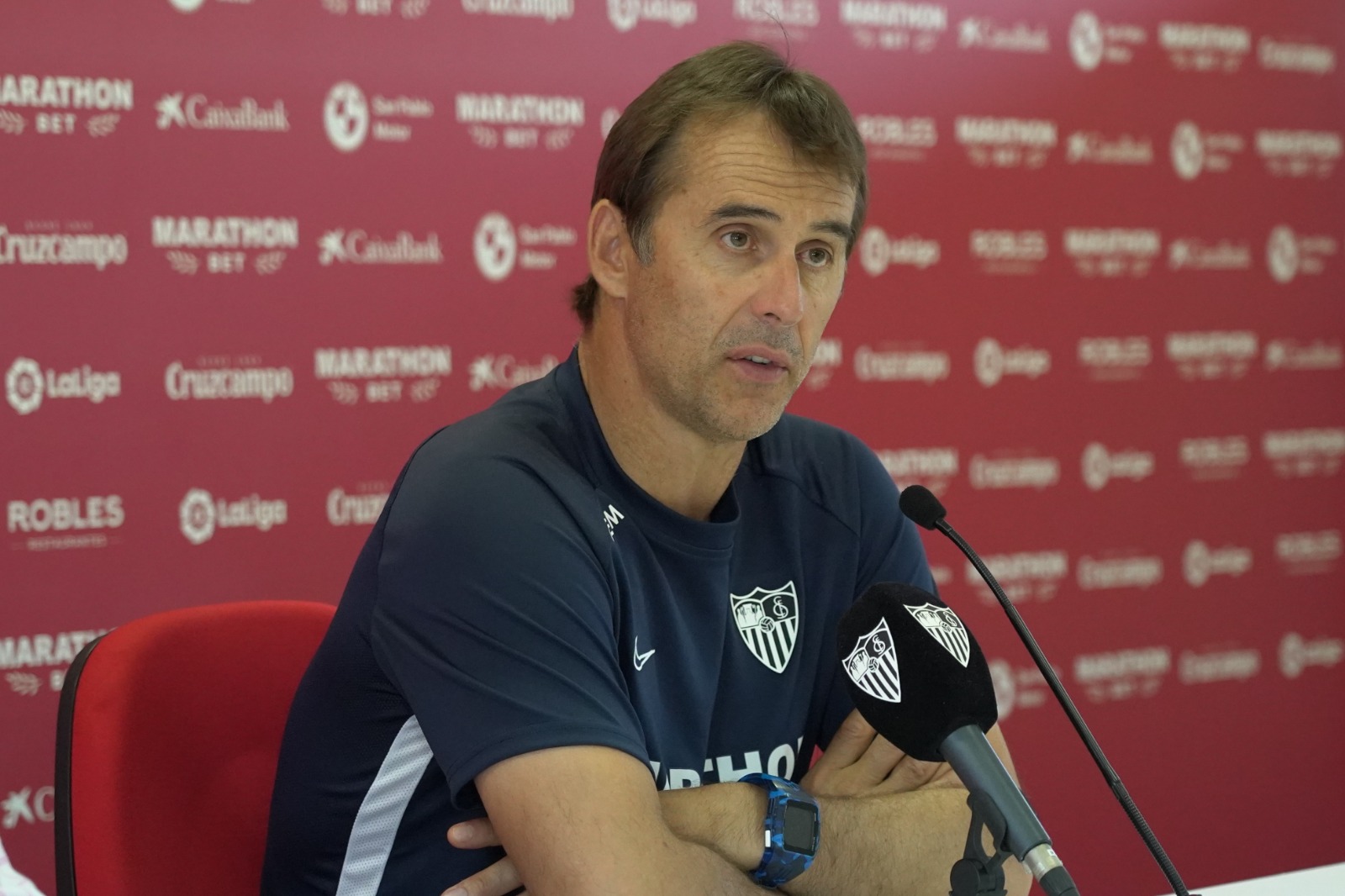 Julen Lopetegui en rueda de prensa 