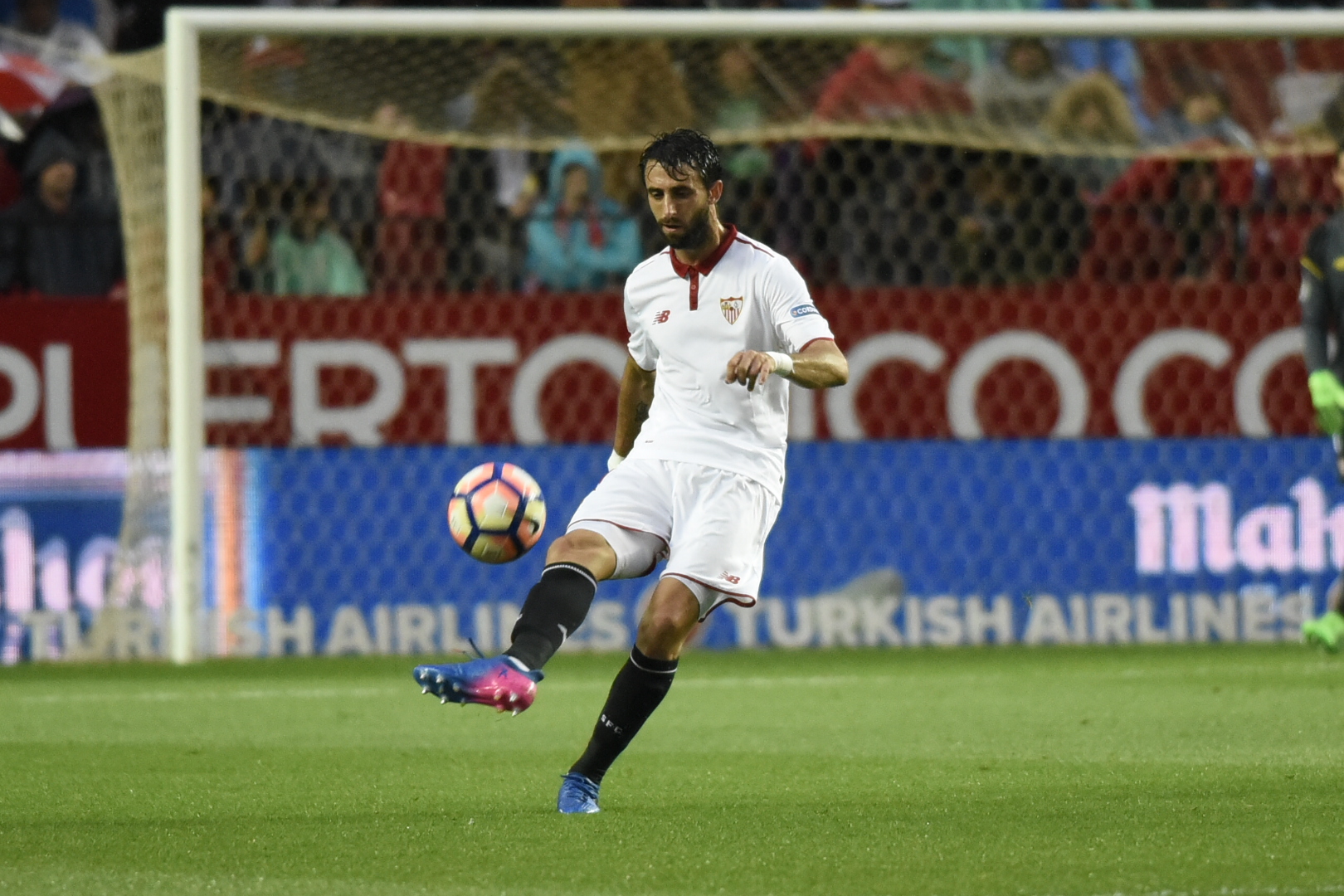 Pareja en el partido ante el Celta de Vigo 