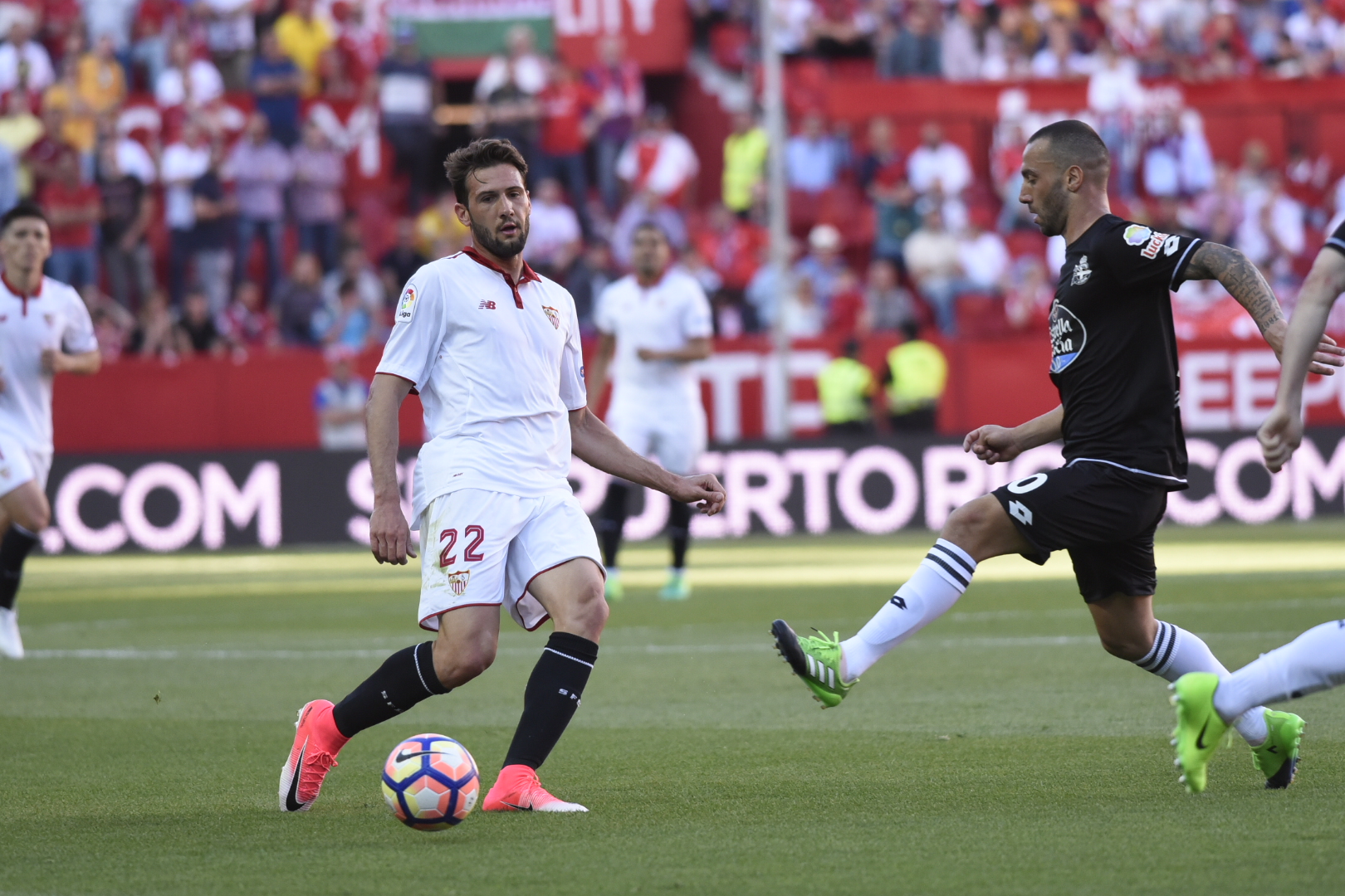 Franco Vázquez, en el Sevilla FC-Deportivo