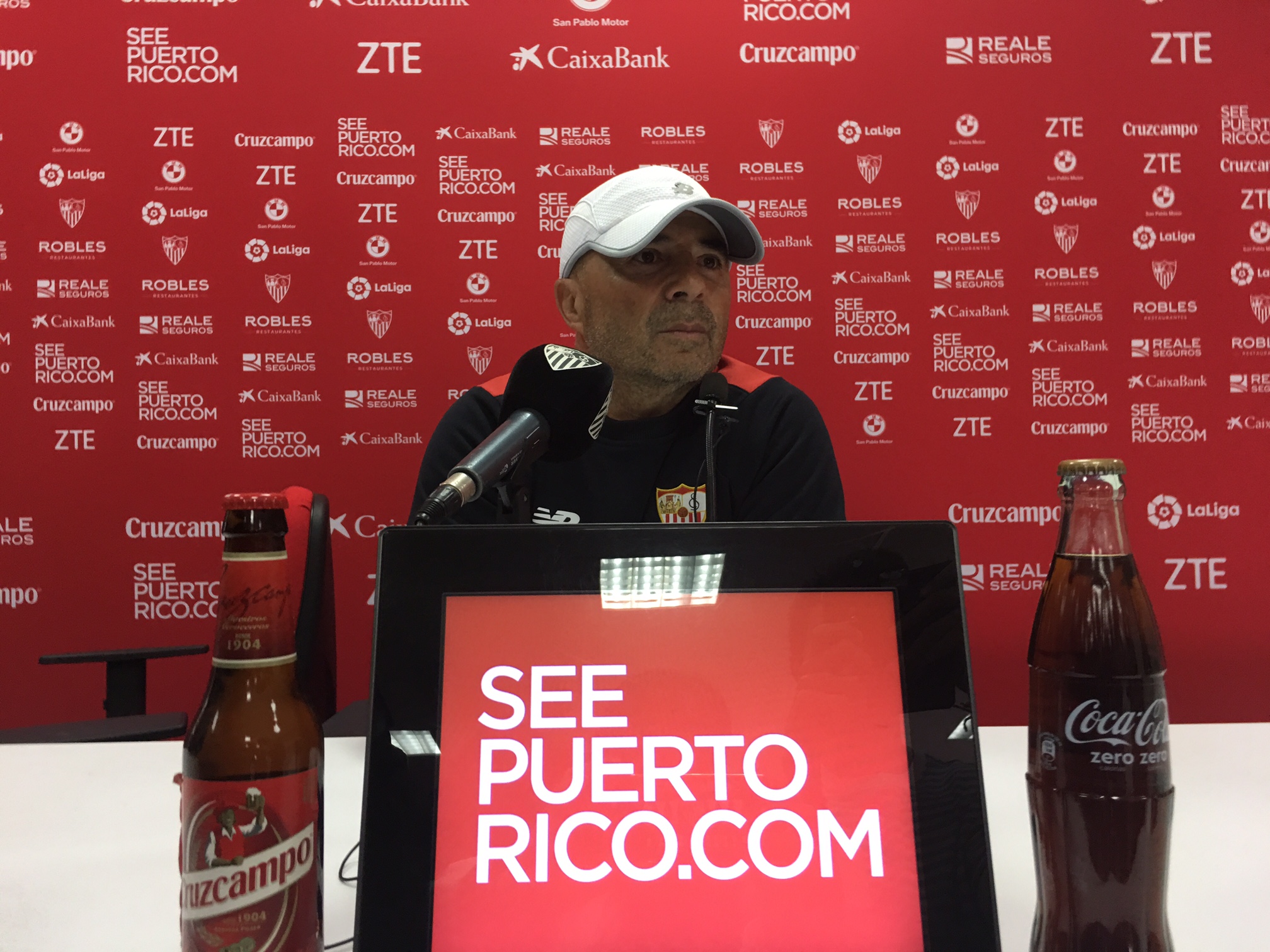 Sampaoli en sala de prensa 