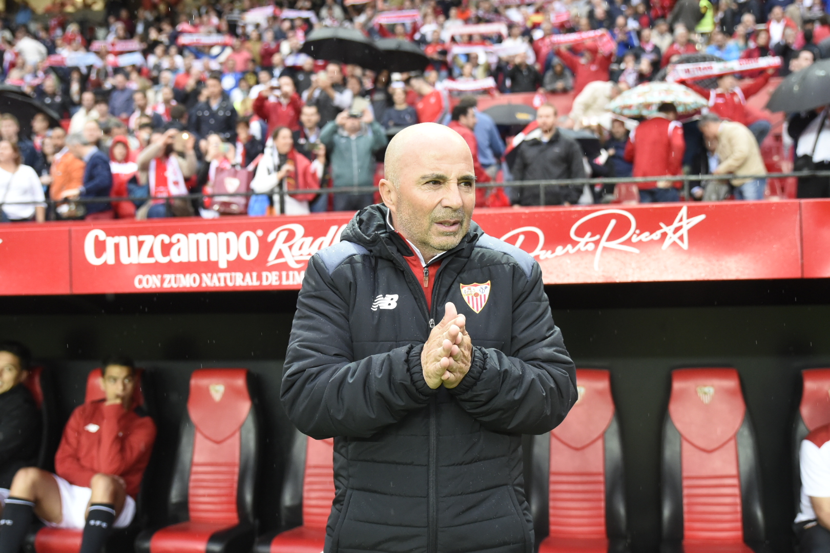 Sampaoli en el partido ante el Celta