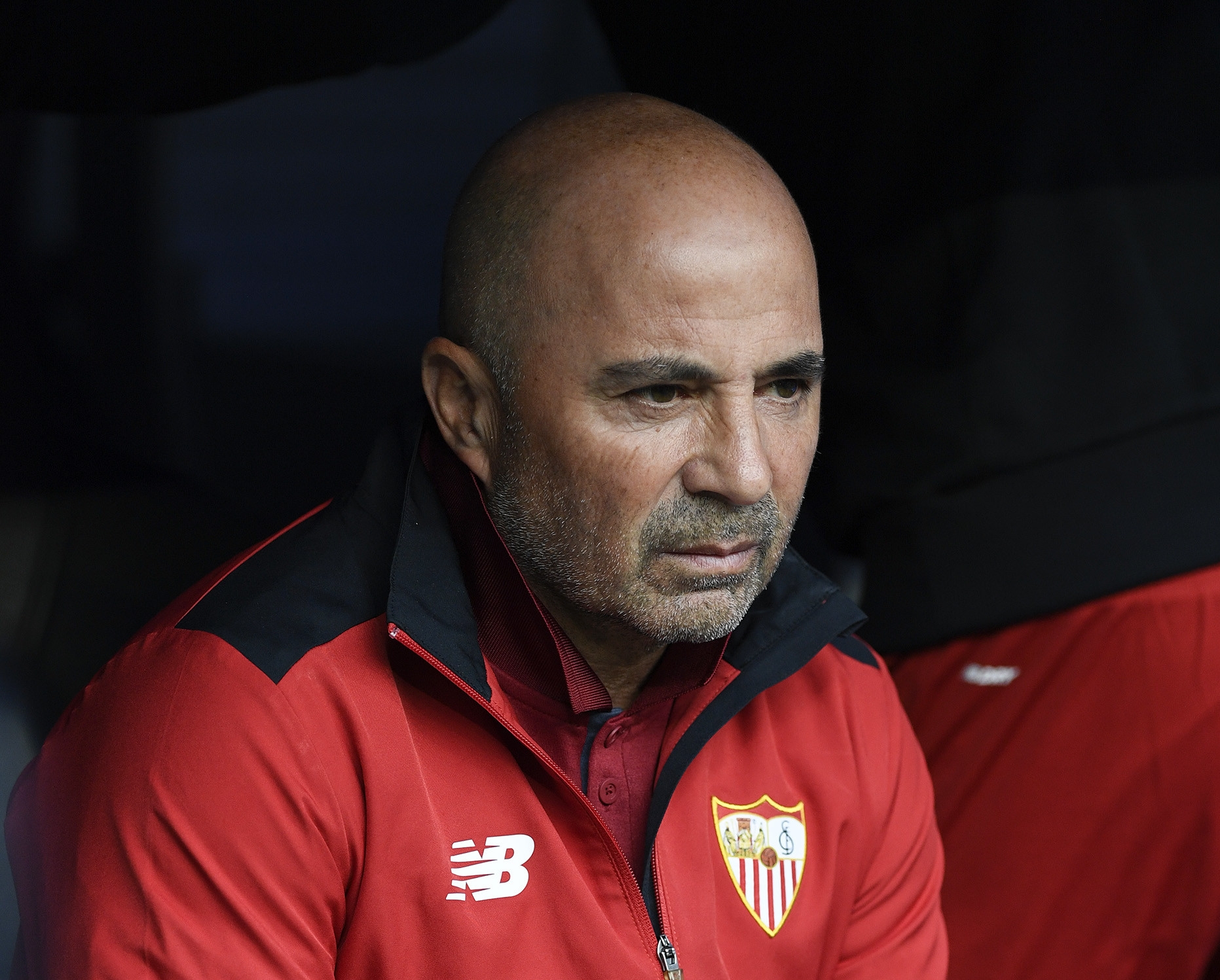 Sampaoli en el partido ante el Real Madrid 