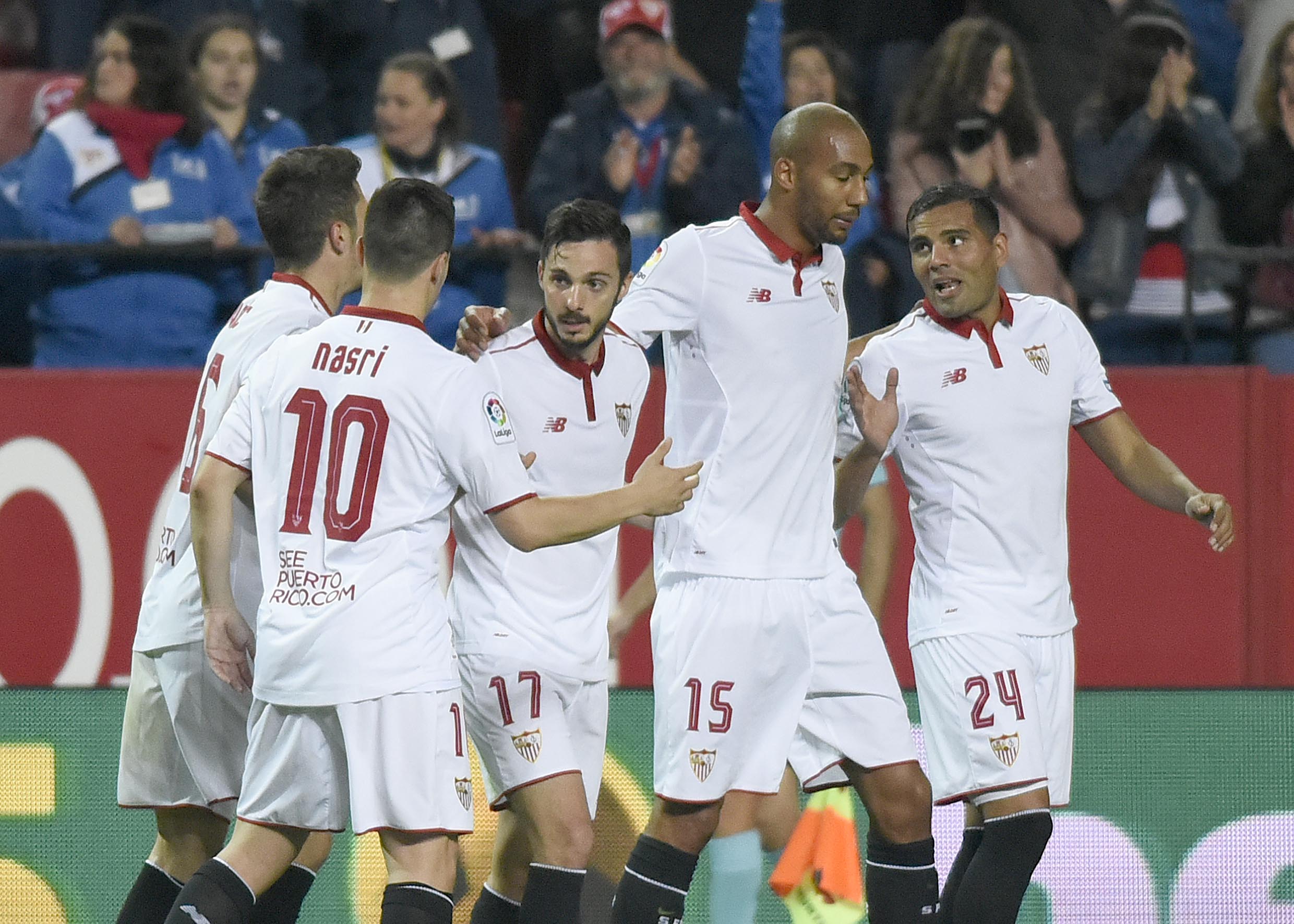 Sarabia en el partido Sevilla FC-Eibar