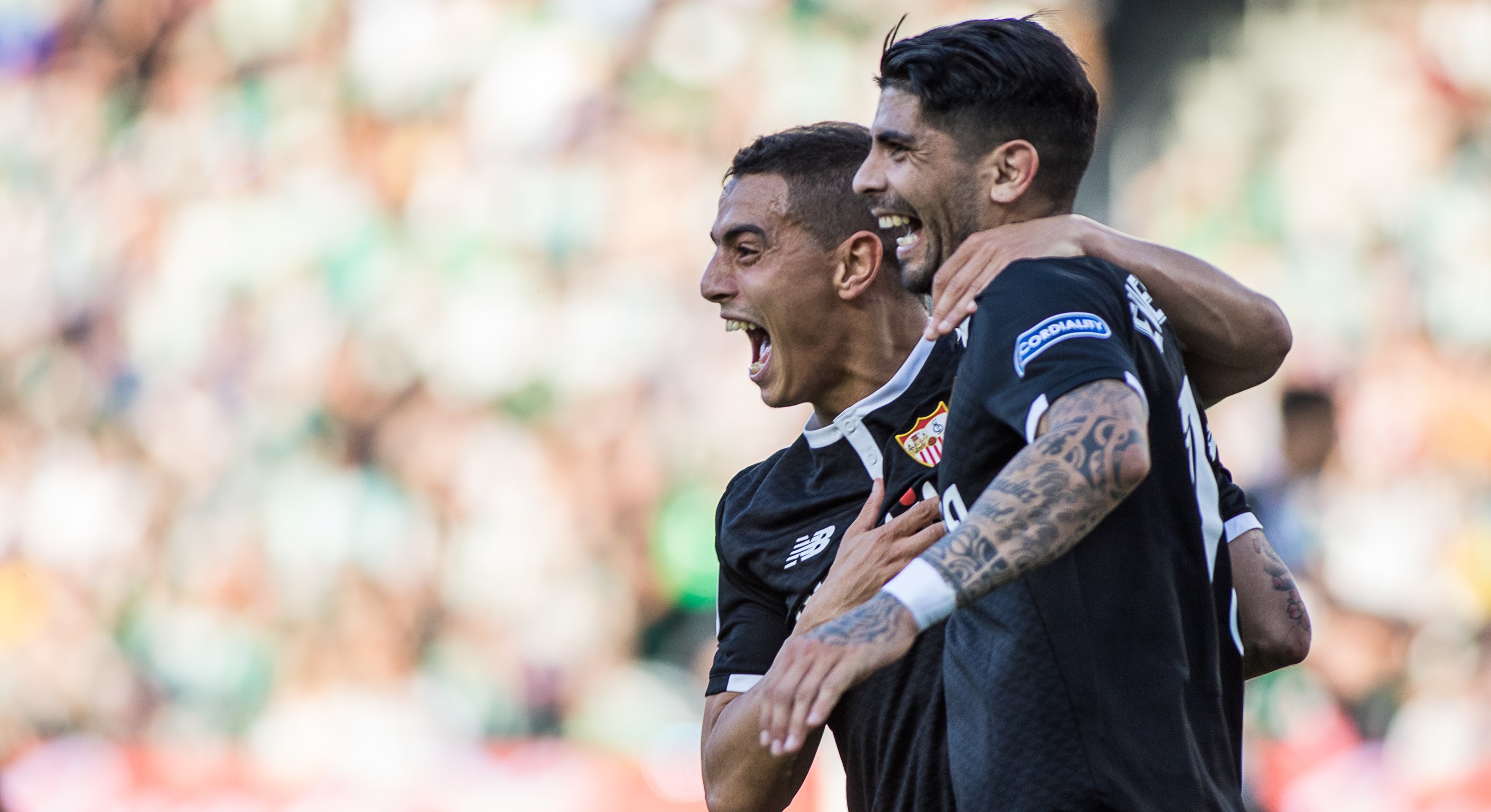 Ben Yedder celebra el tanto del empate ante el Betis