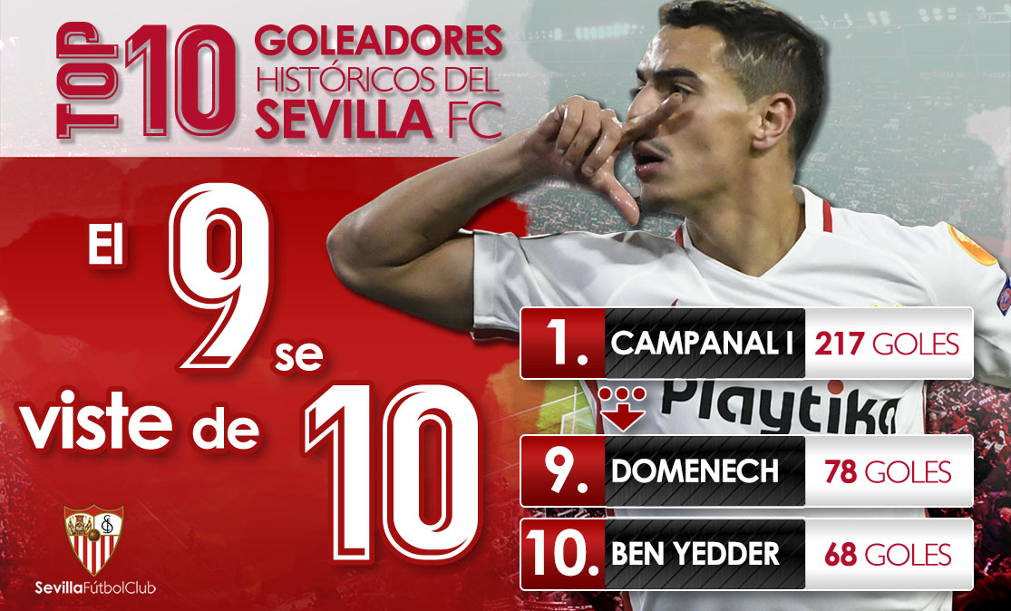 Ben Yedder entra en el top 10 de goleadores históricos