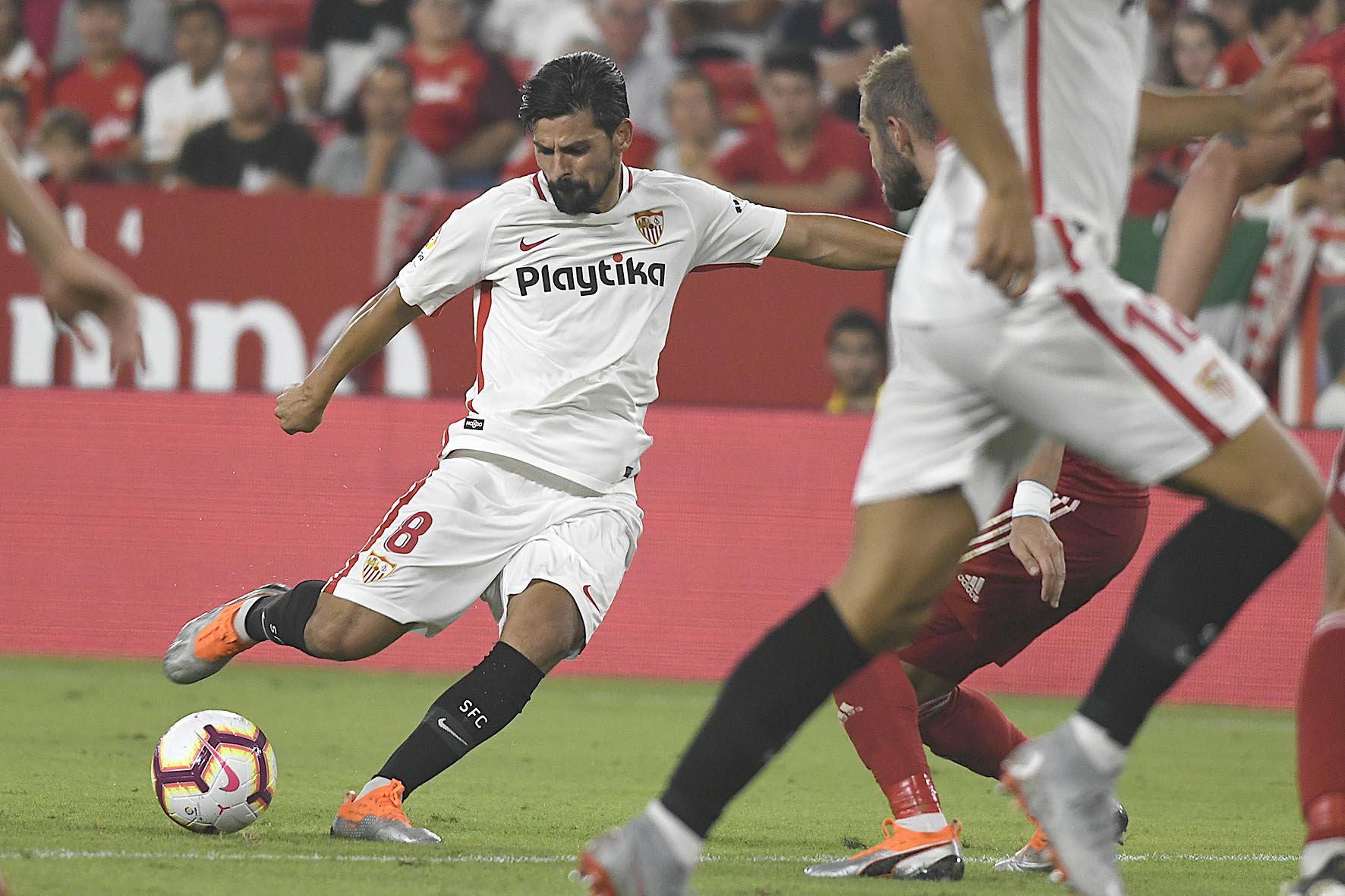 Nolito del Sevilla FC ante el Sigma Olomouc