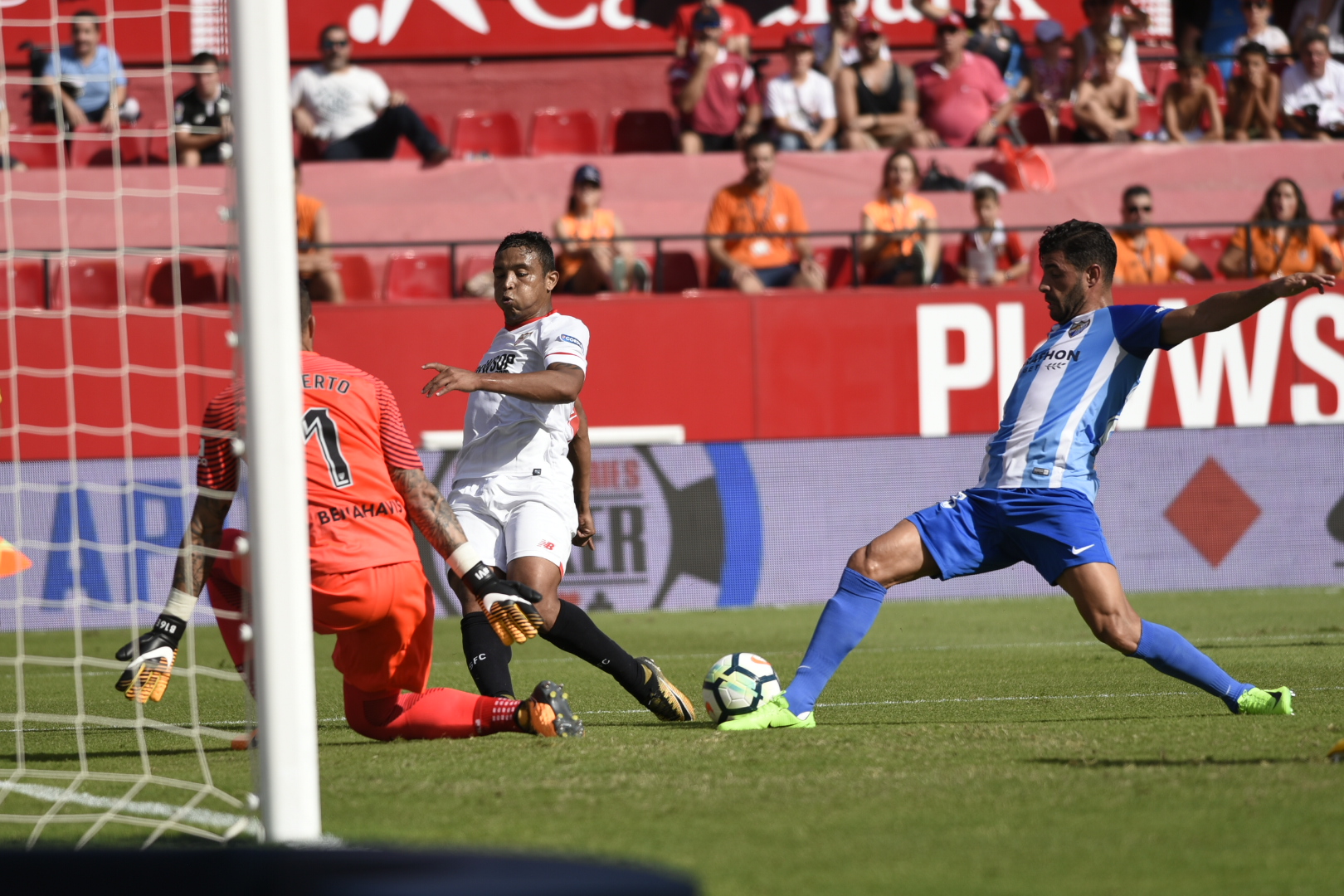 Luis Muriel, en el Sevilla FC-Málaga CF