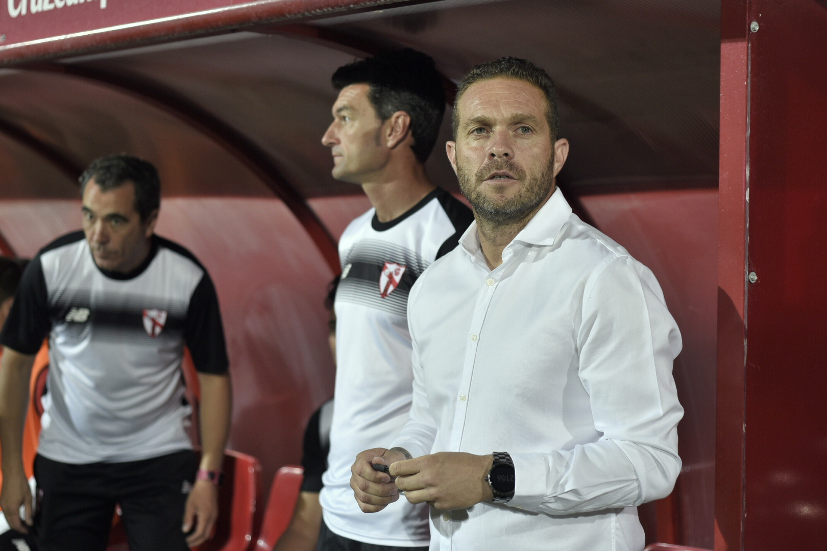 Tevenet en el partido ante el Cádiz