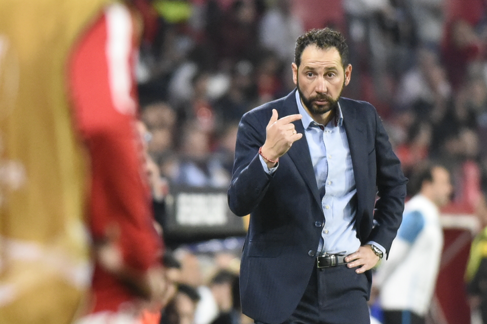 Pablo Machín da indicaciones ante la SS Lazio