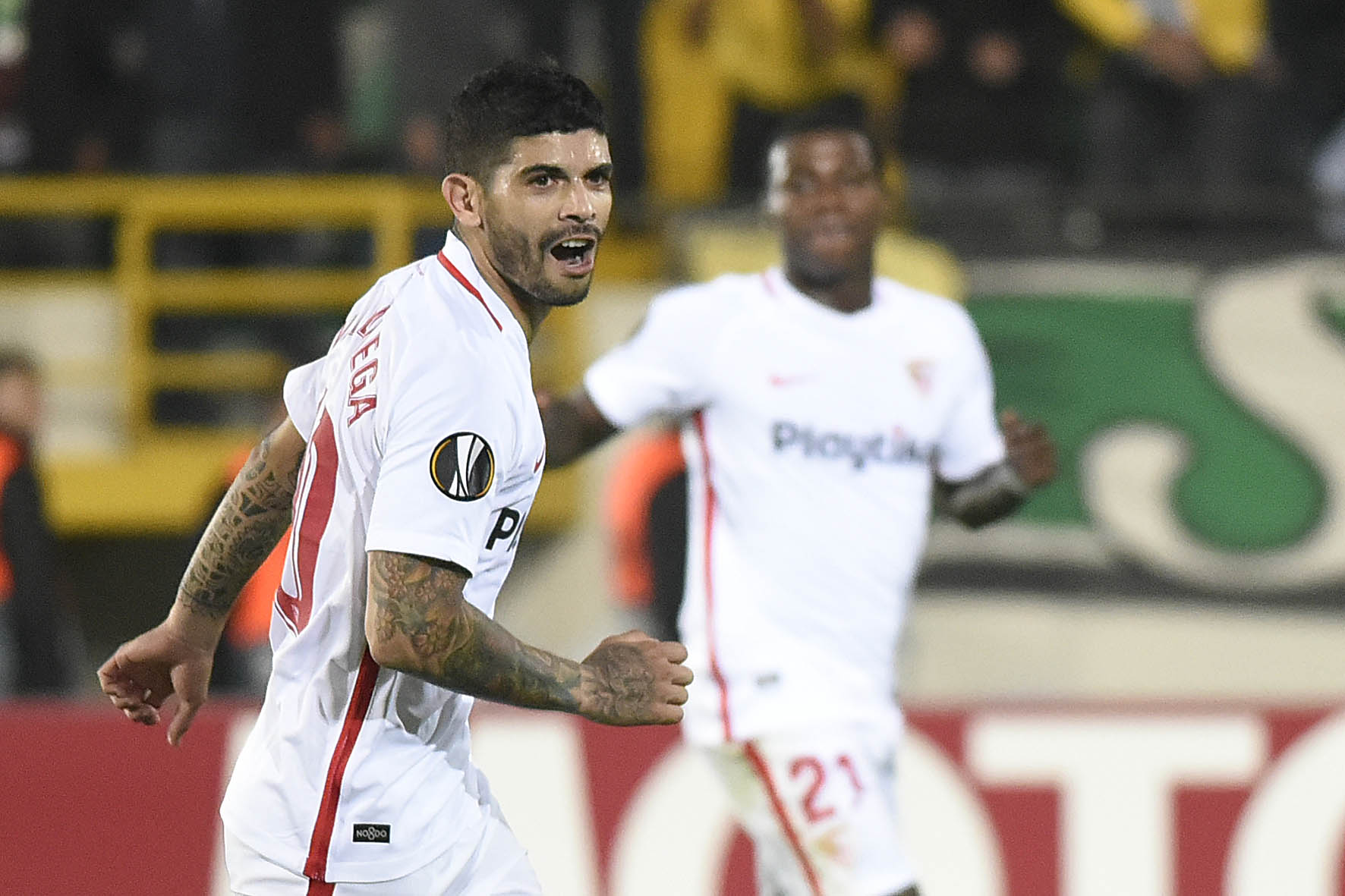 Banega celebra el gol frente al Akhisarspor