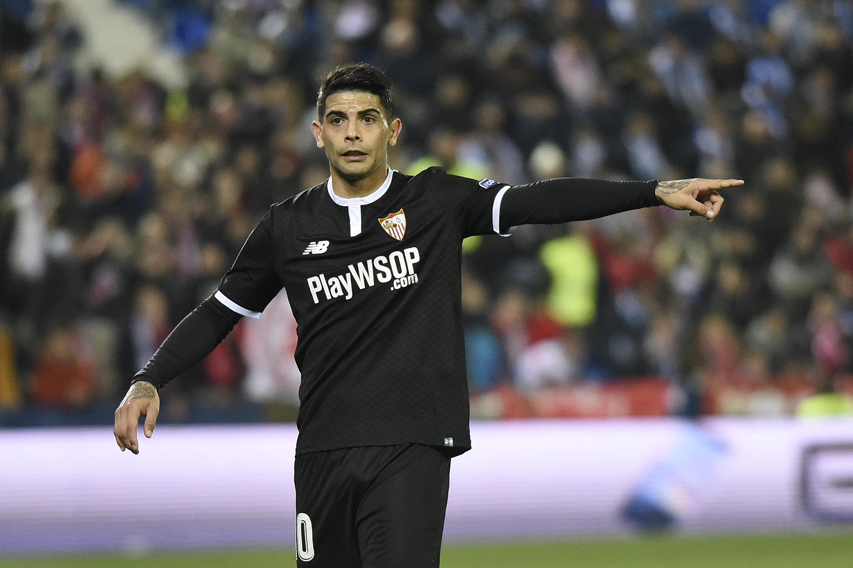 Banega ordena una situación en el encuentro ante el Leganés