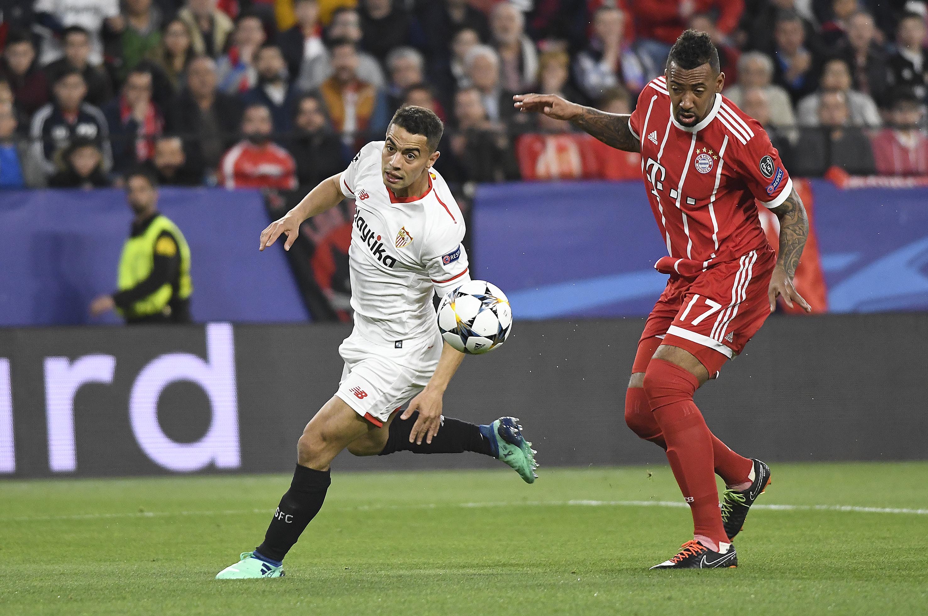 Ben Yedder del Sevilla FC ante el Bayern