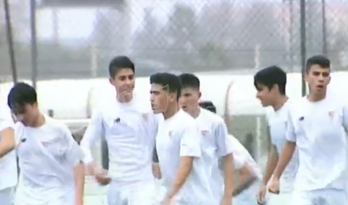 Los jugadores del Sevilla FC Cadete B