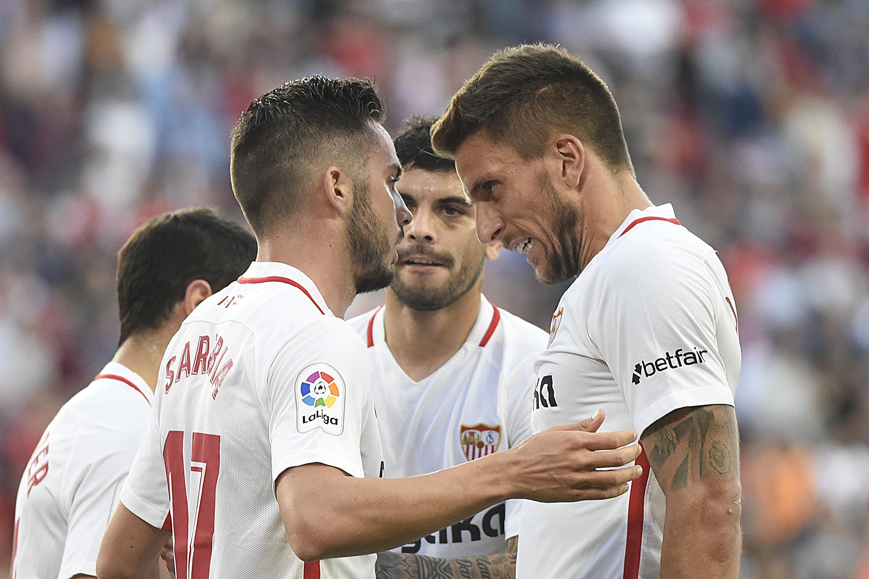 Sarabia y Carriço del Sevilla FC