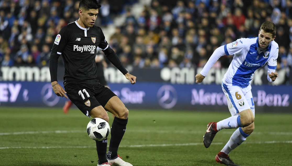 Correa en una acción ante el Leganés