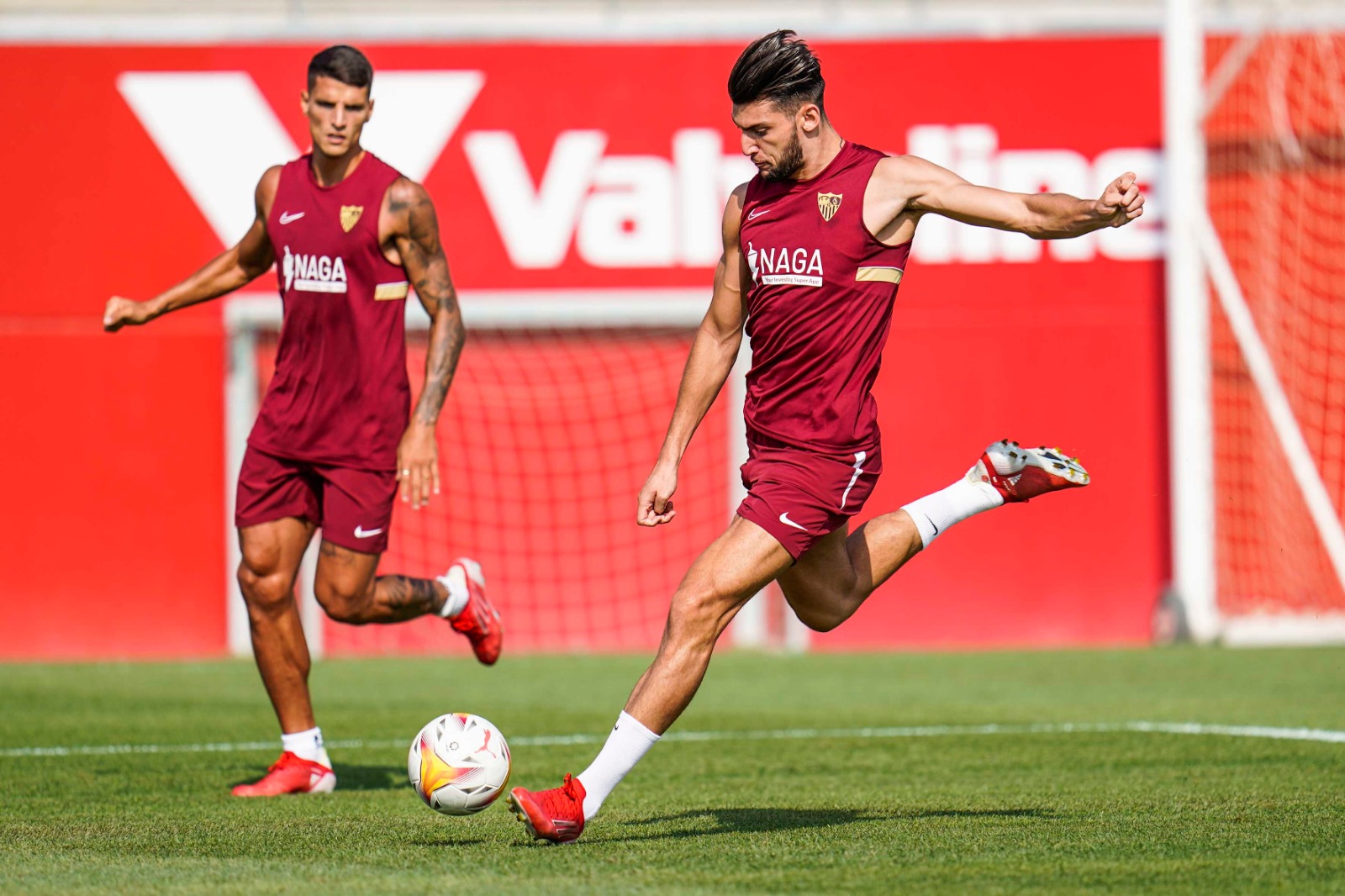 Imagen de Rafa Mir y Lamela en el entrenamiento