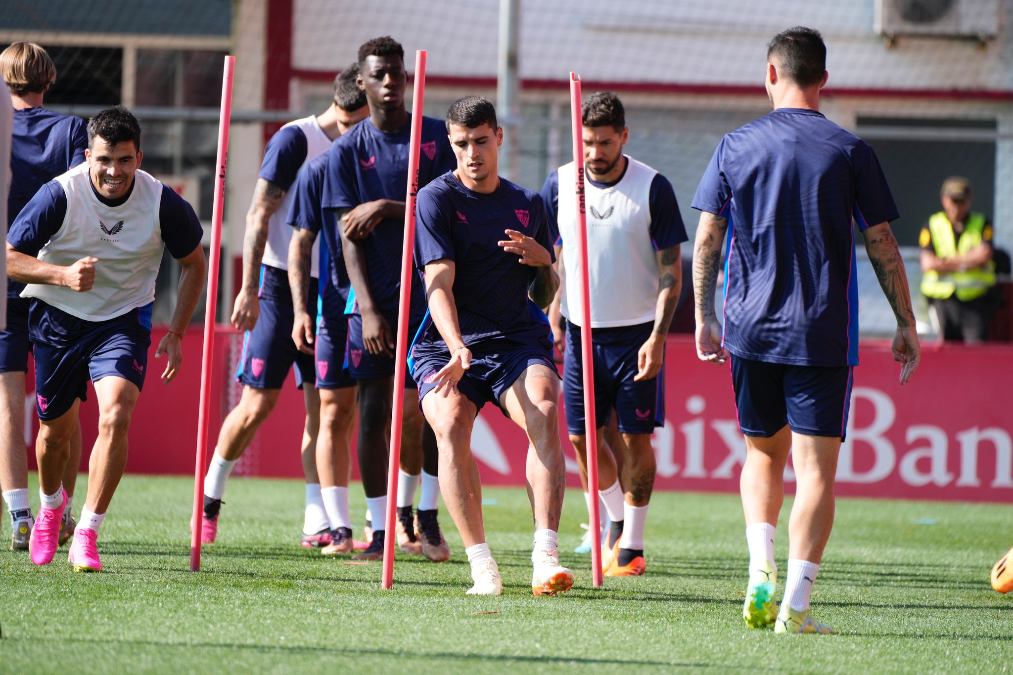 Imagen del entrenamiento en el Estadio Jesús Navas