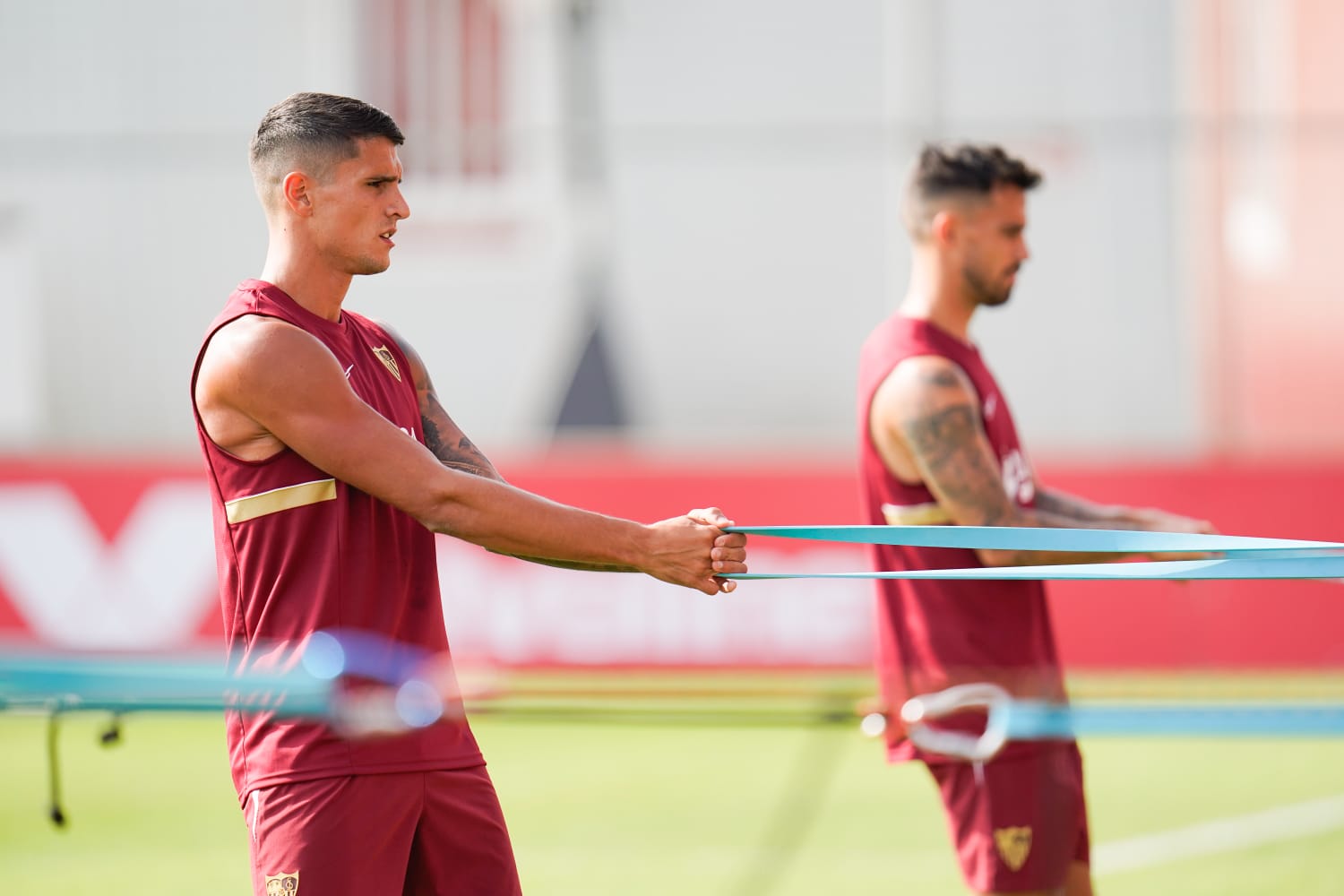 Imagen del entrenamiento del Sevilla FC