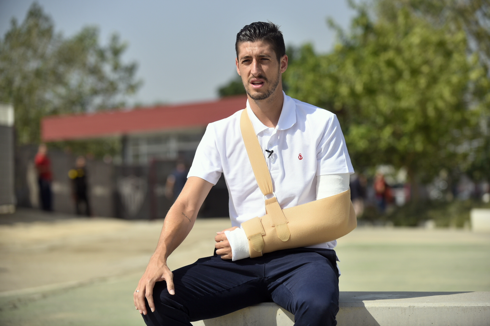 Sergio Escudero, en la ciudad deportiva del Sevilla FC