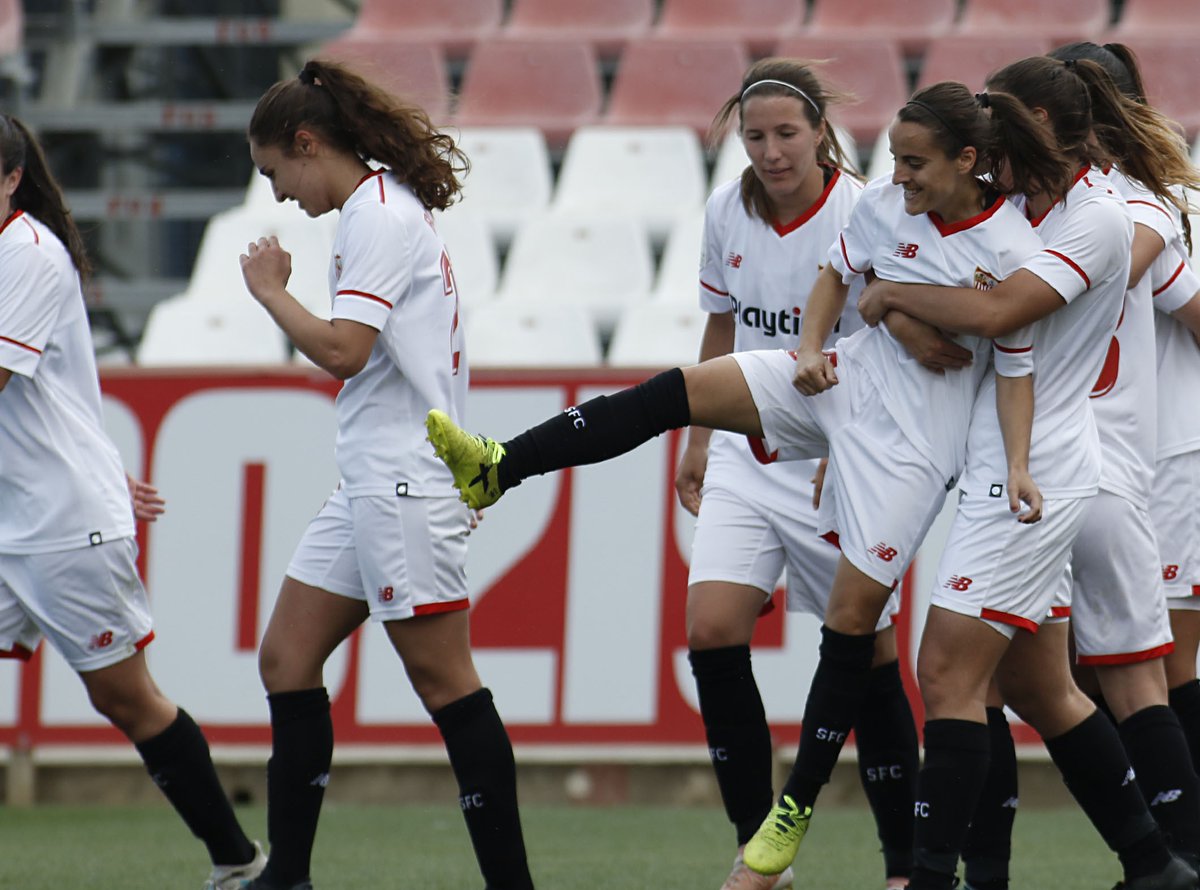 Celebración de gol del Sevilla FC Femenino