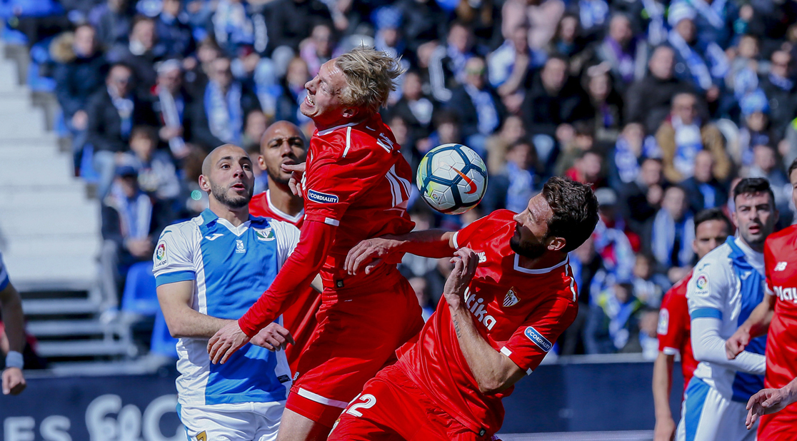 Franco Vázquez del Sevilla FC ante el CD Leganés