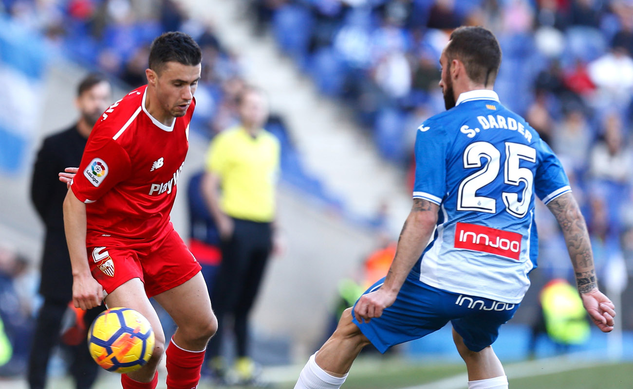 Corchia del Sevilla FC ante el Espanyol