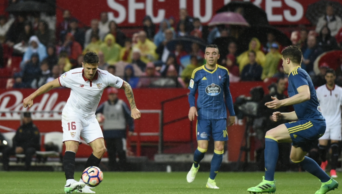 Jovetic en el partido ante el Celta