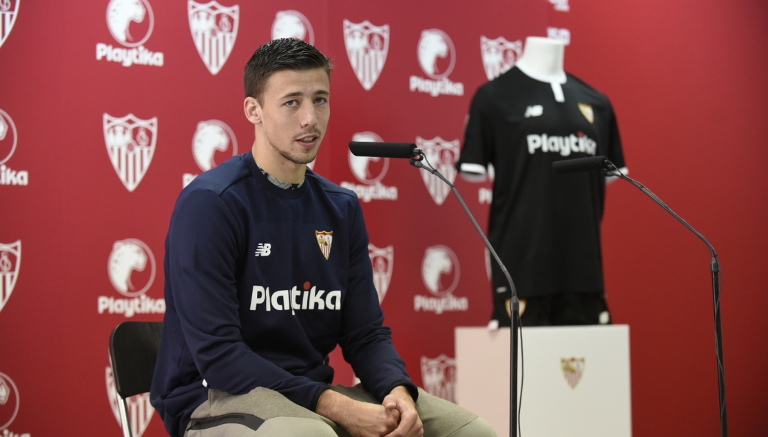 Clement Lenglet, en la presentación de la campaña de Playtika