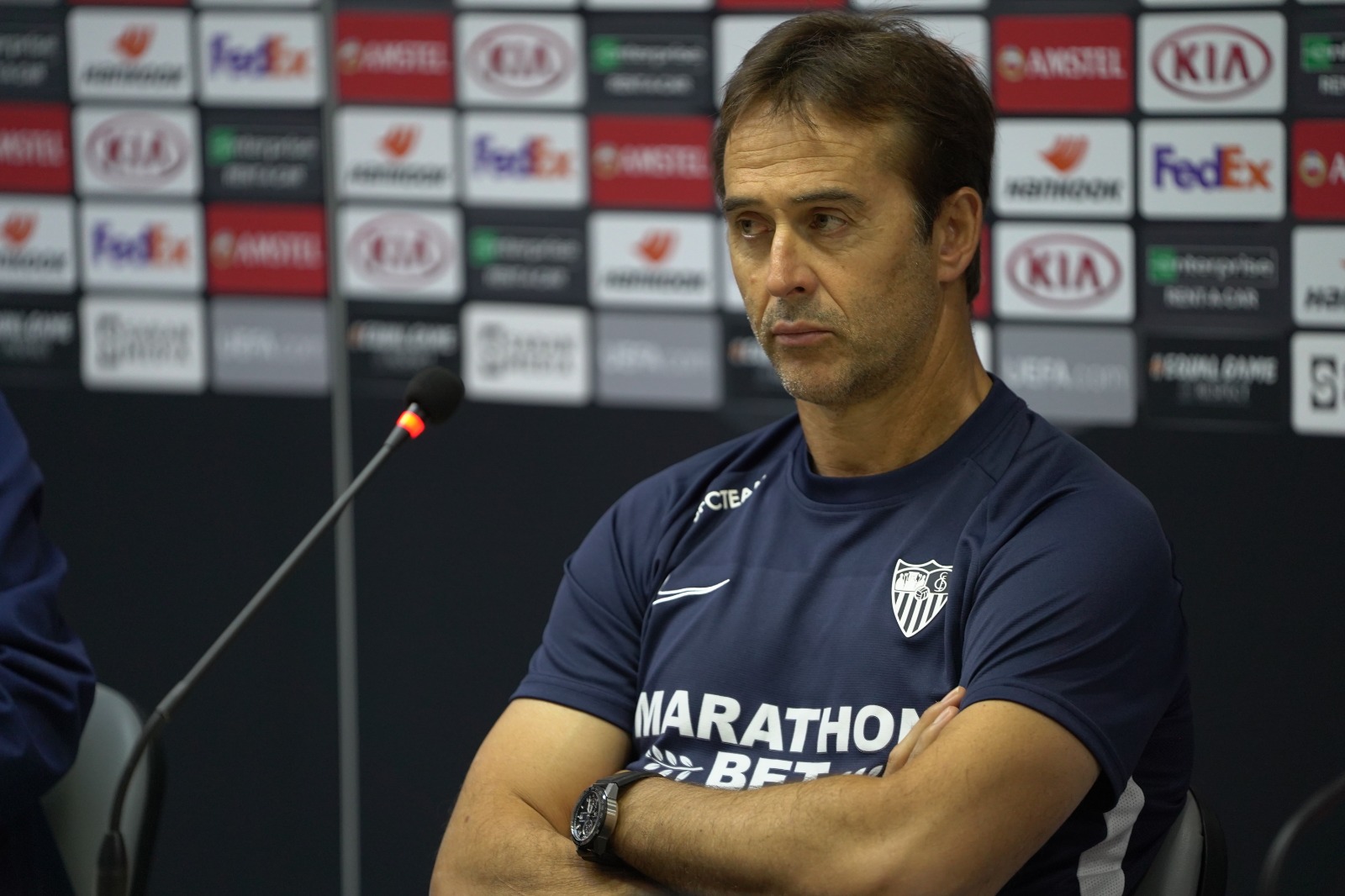 Lopetegui en la sala de prensa