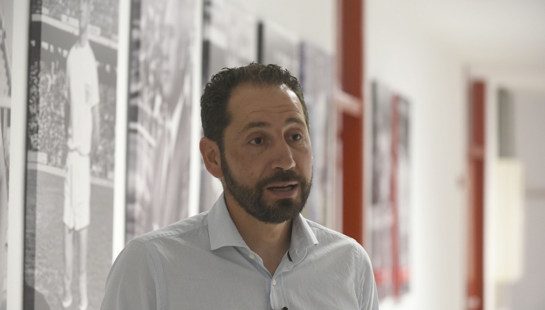 Pablo Machín, en el Sánchez-Pizjuán